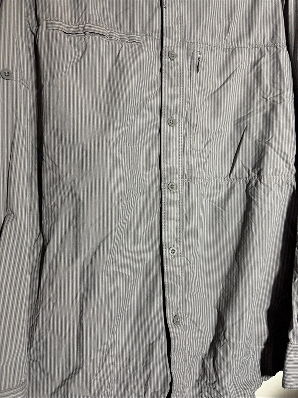The North Face Long-Sleeve breathable Shirt Men's Size XL hiking button shirt